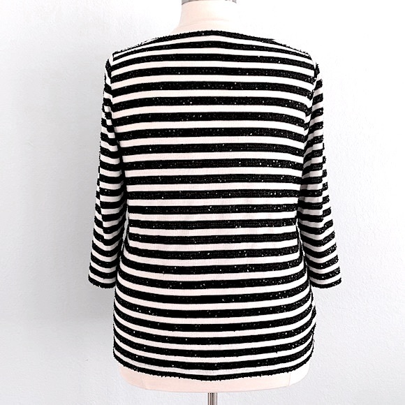 Talbots Stripe Sequin Sweater - Picture 6 of 10